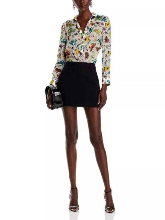 Alice + Olivia Eloise Boundless Butterfly Silk-Blend Blouse Medium NWT $330 - Picture 6 of 14